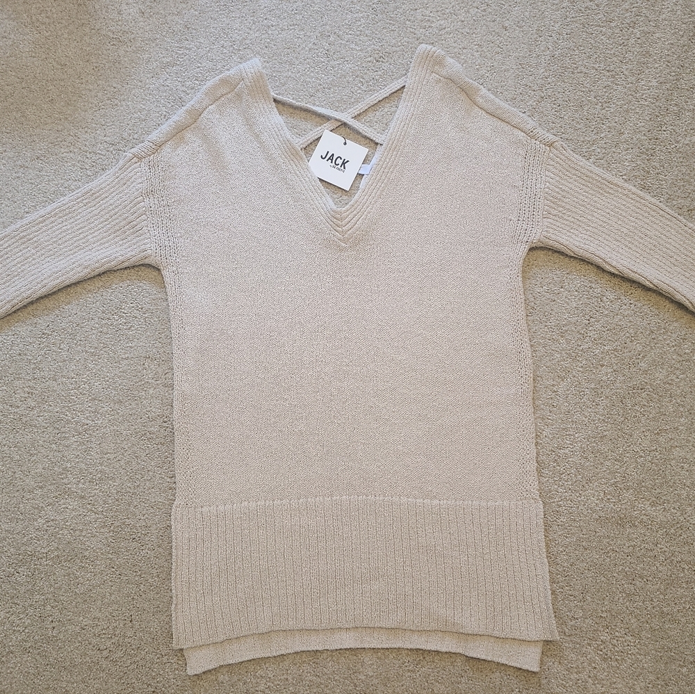 Jack by BB Dakota xs cream v-neck sweater